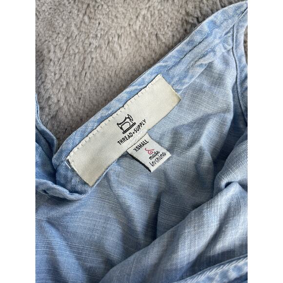 Thread & Supply Ladies Romper Chambray Stretchy Comfortable Size Xsmall - Picture 3 of 12